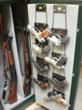 The Hyskore rack and organizer hangs on the gun vault door to increase pistol storage capacity